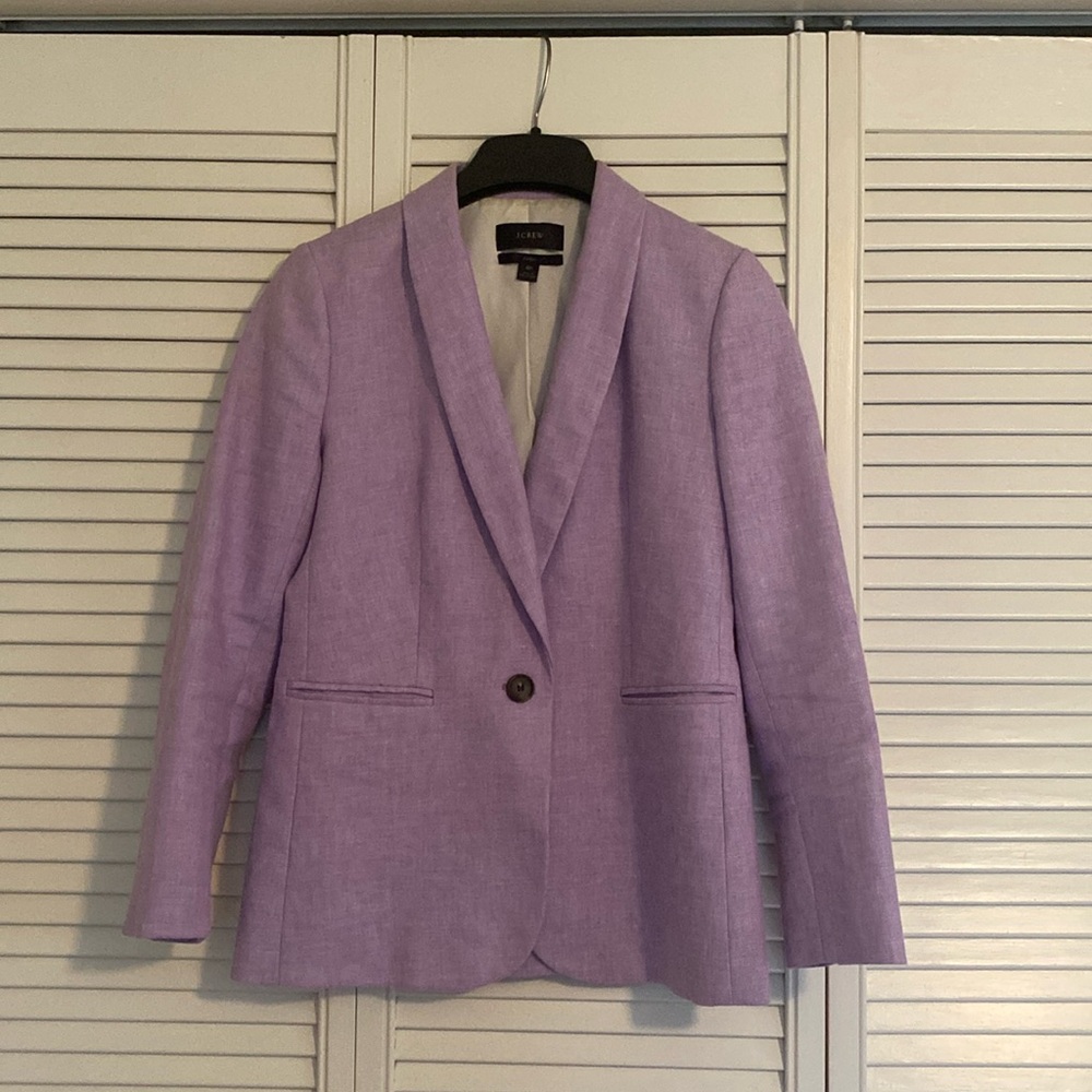 J. CREW PARKE BLAZER in STRETCH LINEN SIZE 4P